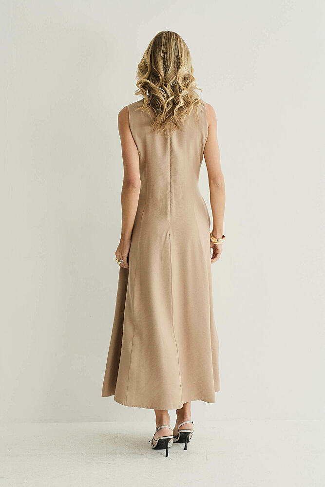 Vestido Sarja Amarante Evase miniatura 3