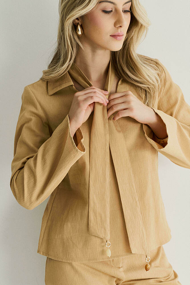 Blusa Algodão Duna Com Laço 1