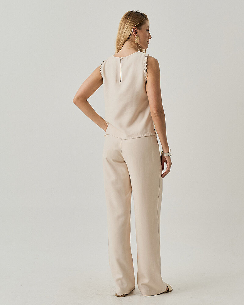 Calça Misto Viscose Líria Com Det. No Cós miniatura 2