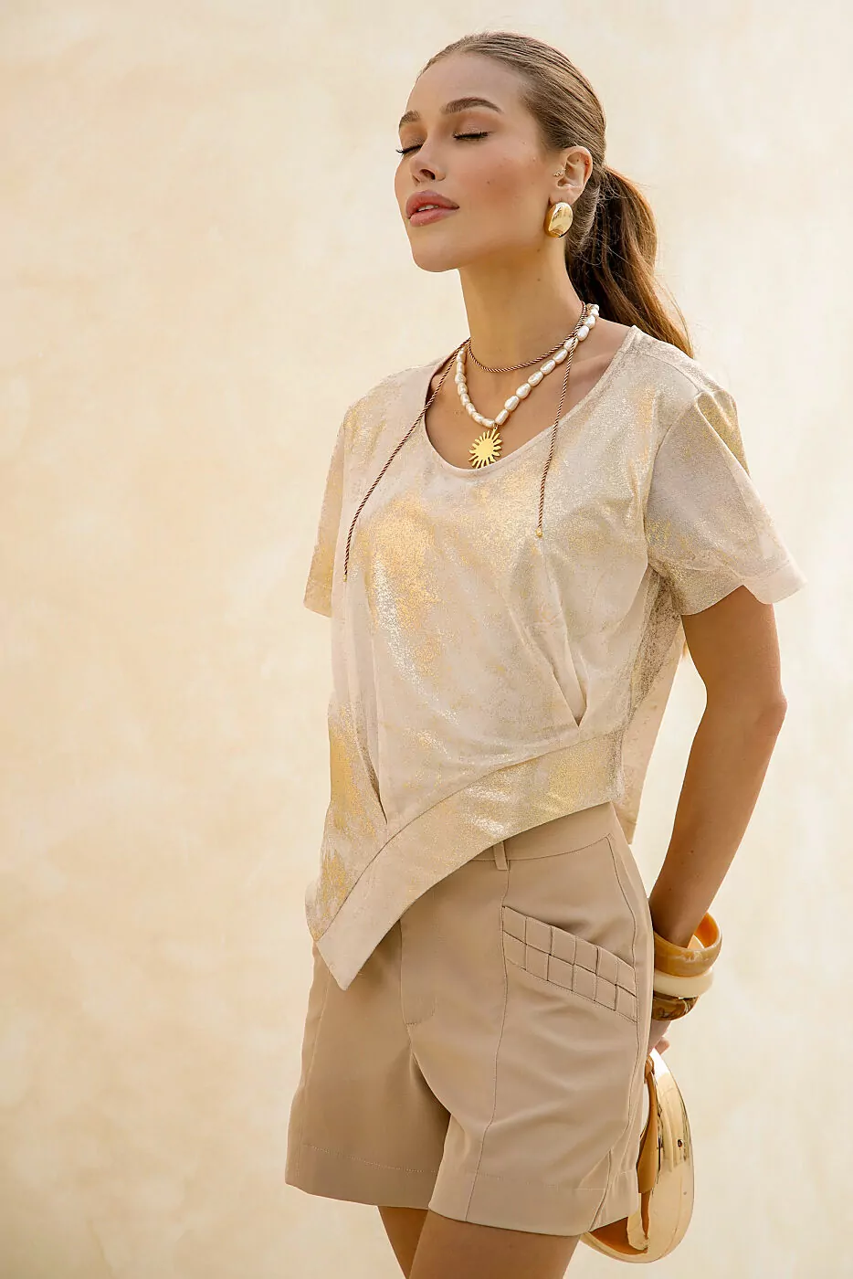 Namine - blusa det/assimétr - 3242