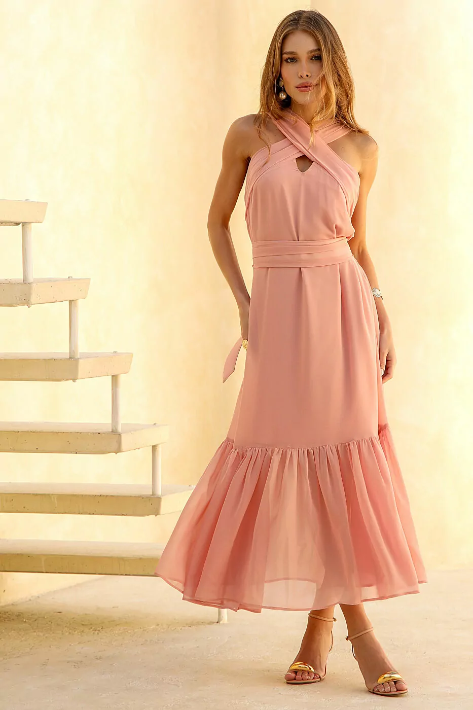 Namine - vestido com faixa - 3254
