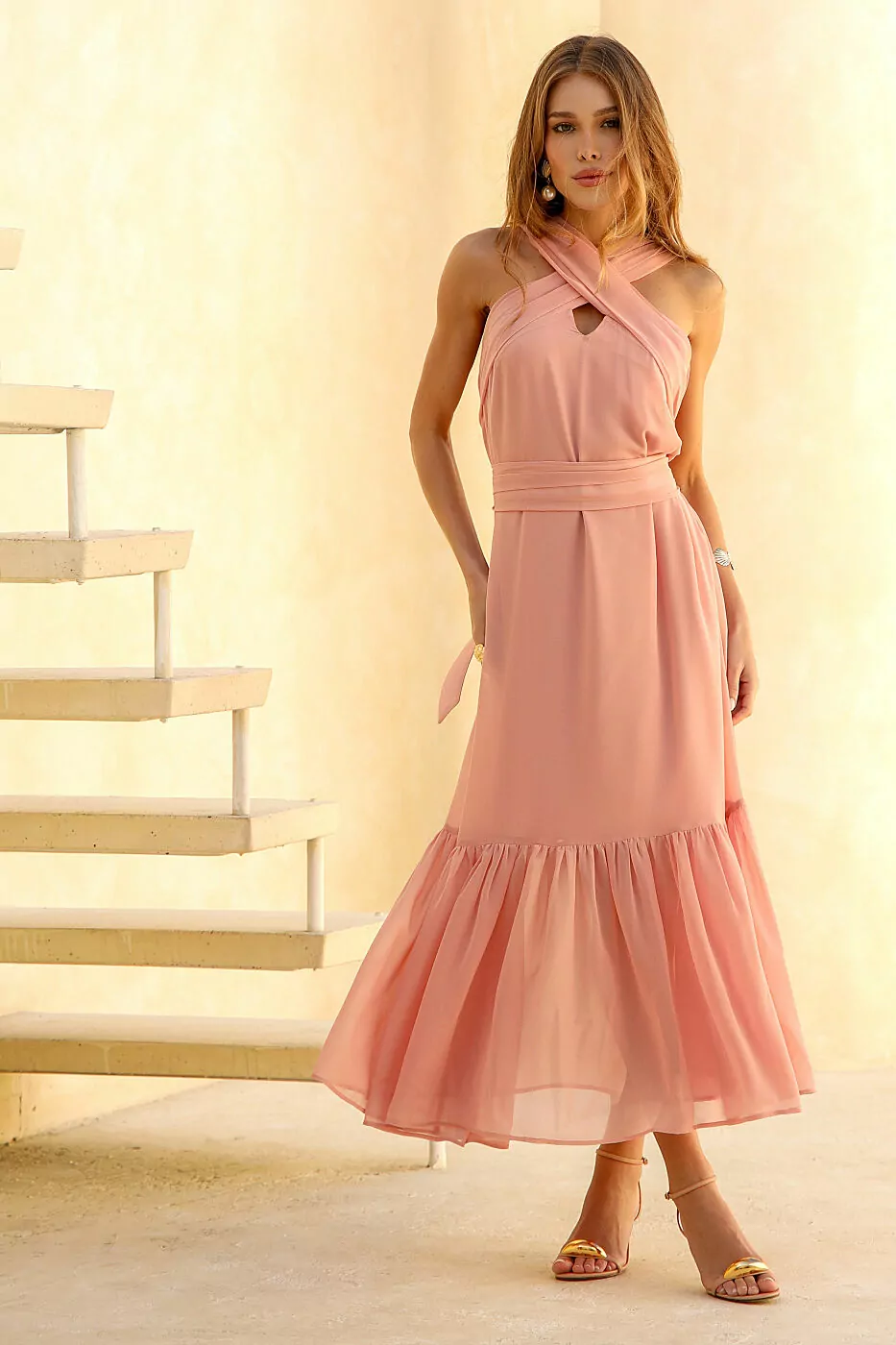 Namine - vestido com faixa - 3254