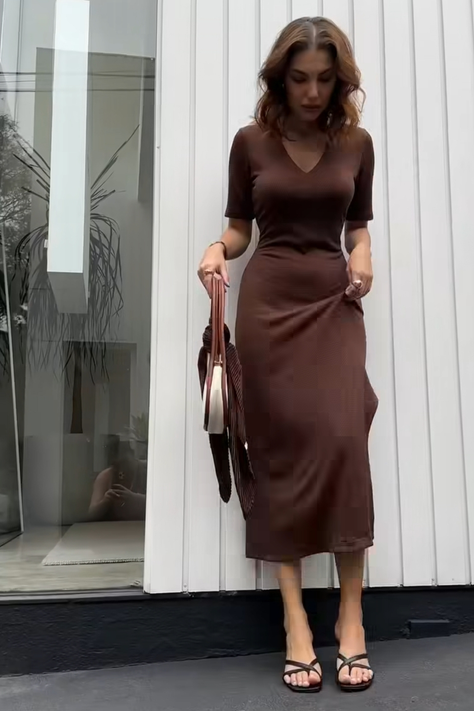 Namine - vestido m/c. fenda - 3068