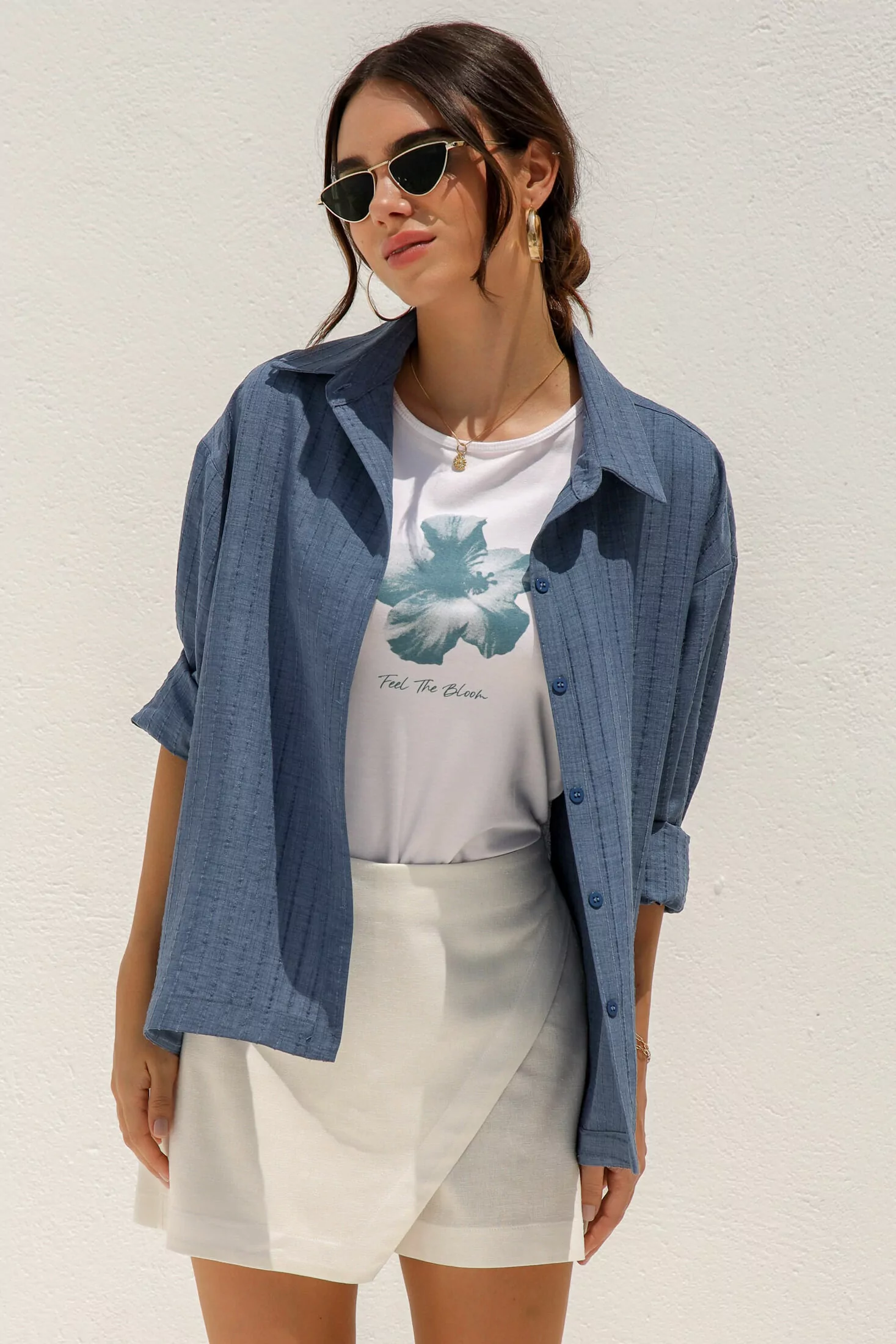 N-BLOOM - camisa hortênsia - B079