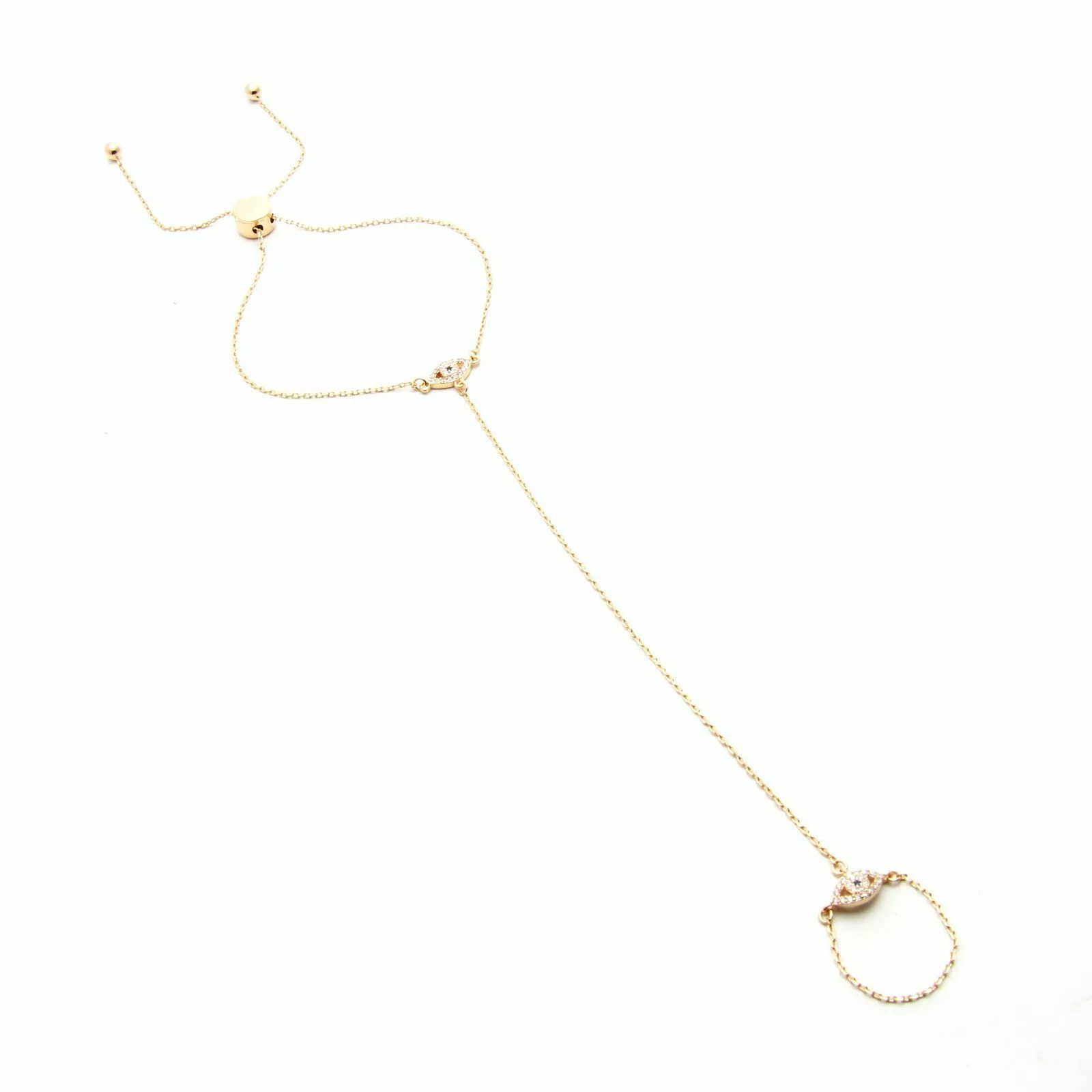 Pulseira Zirconia Azul Escuro Trevila Olho Semijoia